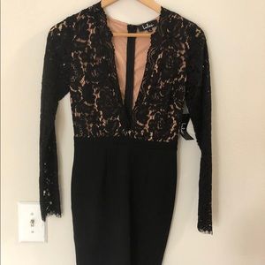 Lulus dress with plunging neckline